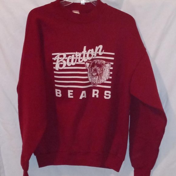 Sweatshirt Barton Bears Vintage 1993 State champions USA Fruit of the loom Red - Picture 2 of 4